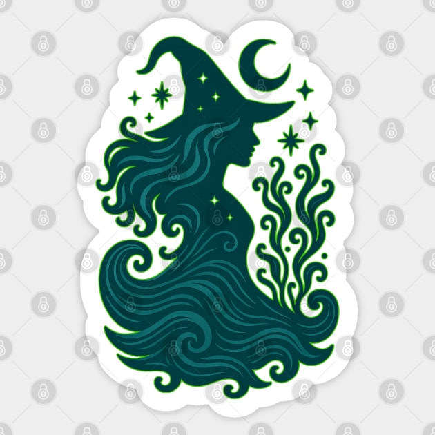 Sea Witch of the Deep Sticker by Stylecombinator
